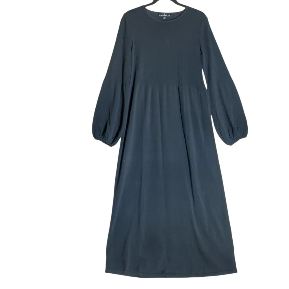 Pomander Place Tuckernuck Black Double Knit Lennox Maxi Dress‎ Medium